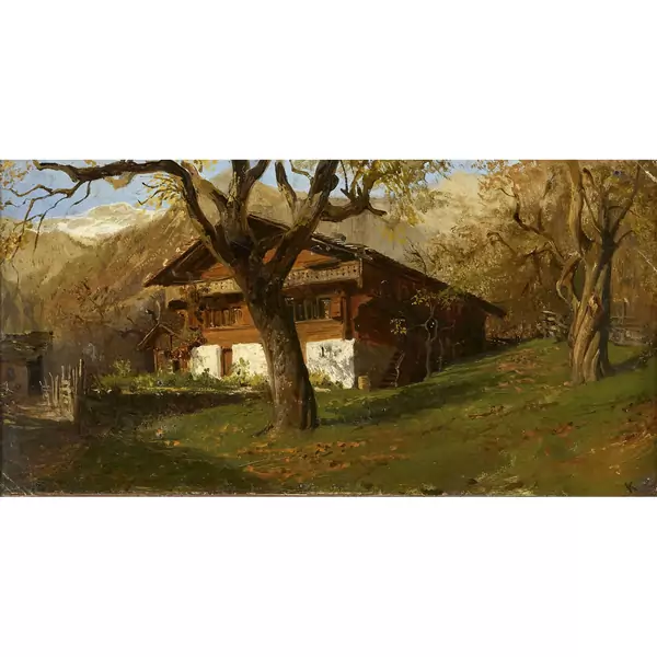 Bauernhaus in Berglandschaft