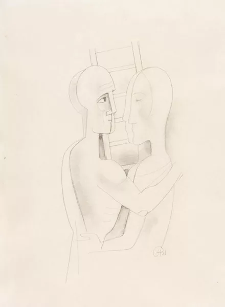Karl Hofer — Paar vor Leiter