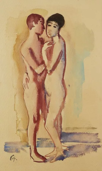 Karl Hofer — Stehendes Paar