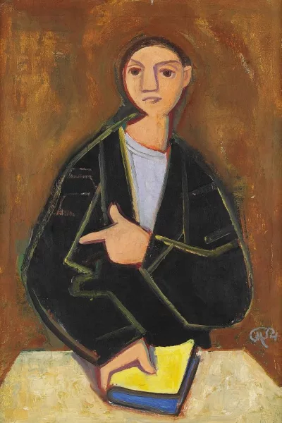 Karl Hofer — Jüngling mit Buch