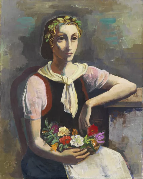 Karl Hofer — Blumenmädchen (Flower Girl)