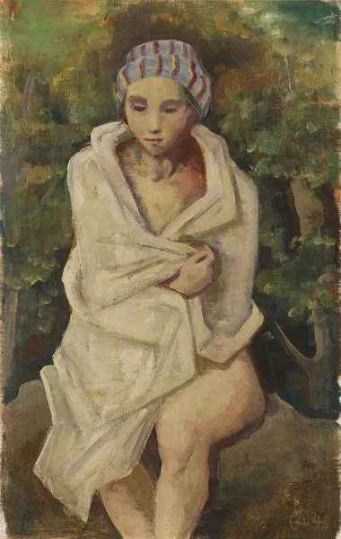 Karl Hofer — Frierende mit Badetuch und Turban
