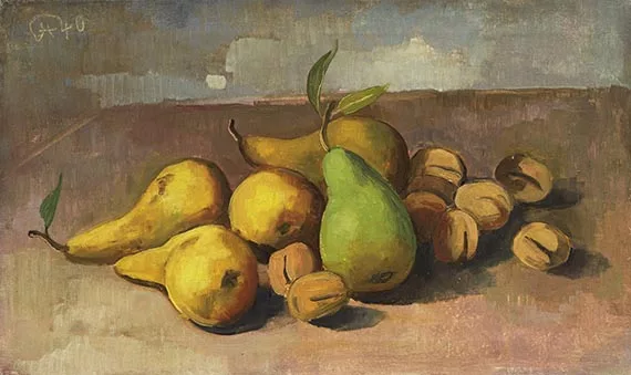 Karl Hofer — Stillleben mit Birnen und Aprikosen