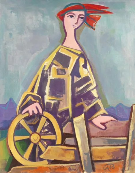 Karl Hofer — Figur mit Rad