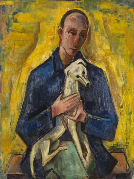 Karl Hofer — Mann (Jüngling) mit Hund