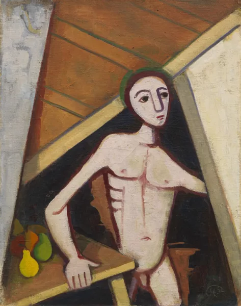 Karl Hofer — Akt mit Obststillleben