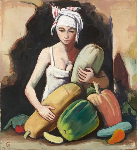 Karl Hofer — Mädchen mit Kürbissen