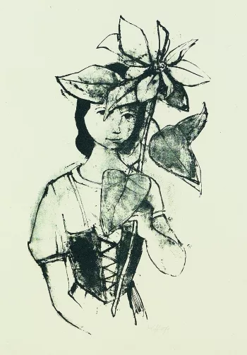 Karl Hofer — Mädchen mit Christblume
