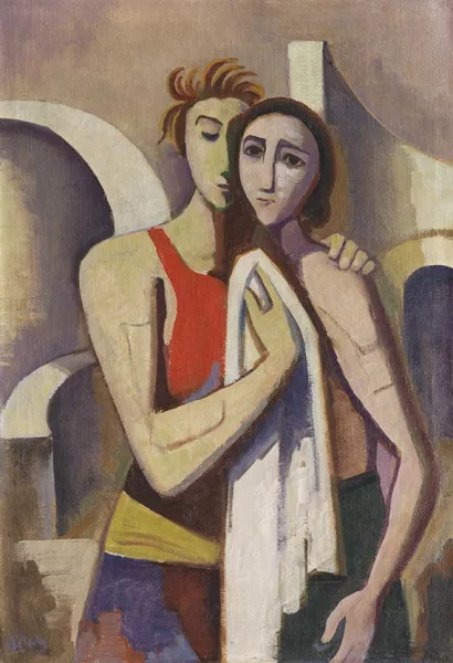 Karl Hofer — Mädchen vor Architektur