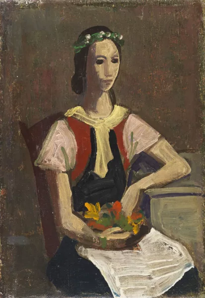 Karl Hofer — Mädchen mit Blumen