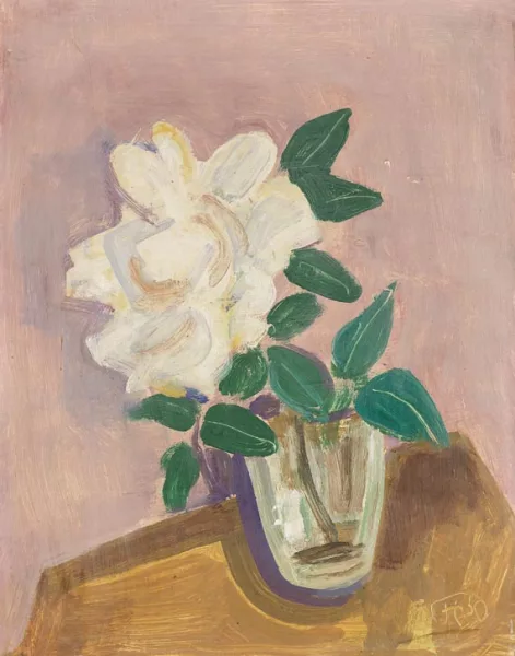 Karl Hofer — Stillleben mit weißer Rose
