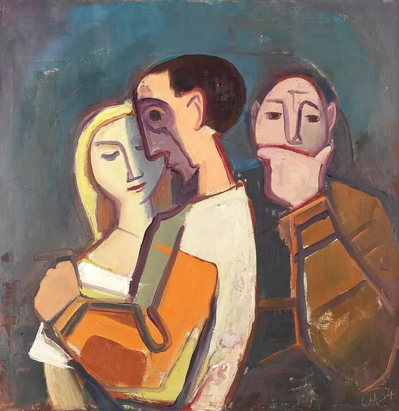 Karl Hofer — Paar mit Drittem (1)