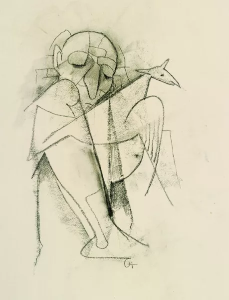 Karl Hofer — Mann mit Vogel
