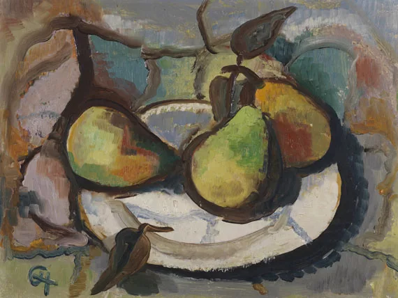 Karl Hofer — Birnen auf Porzellanteller