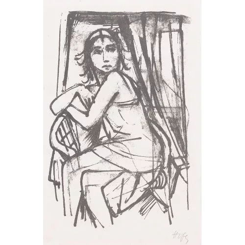 Karl Hofer — "Sitzendes Mädchen".