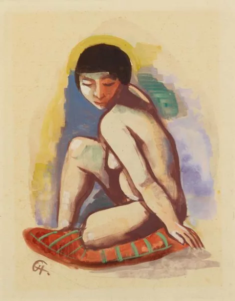 Karl Hofer — Kauernder Mädchenakt