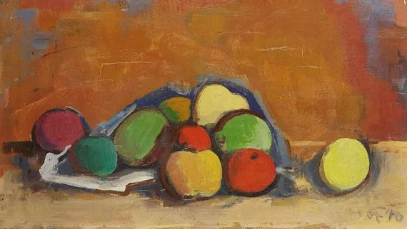 Karl Hofer — Früchtestillleben (Äpfel in Tüte)