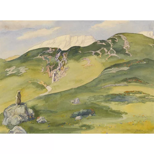 Karl Itschner — Murmeltier im Hochgebirge.