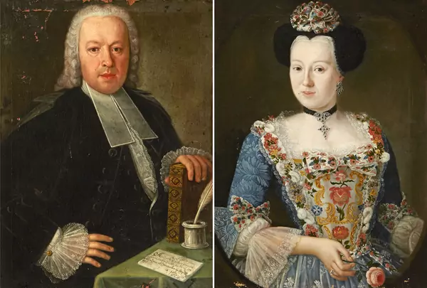 Paar Portraits Franz Schumacher und Maria am Rhyn