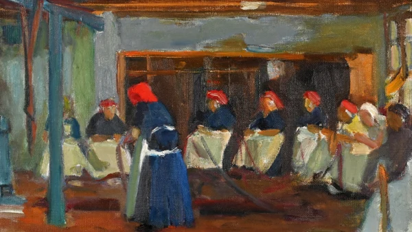 Karl Landolt — Netzstrickerinnen, Holland, 1951