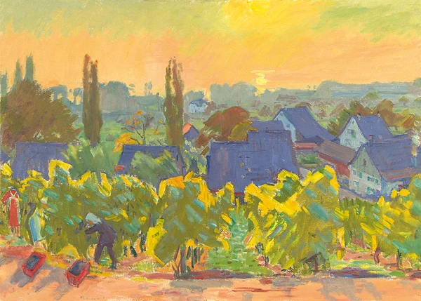 Karl Landolt — Weinlese in Stäfa, 1973