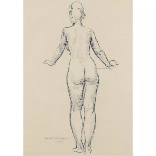 Karl Lukas Honegger — Stehende entblösste Frau.