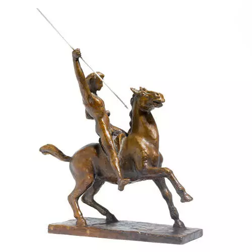 KARL LUKAS HONEGGER — Krieger zu Pferd. (Warrior on horseback) — Koller Auktionen