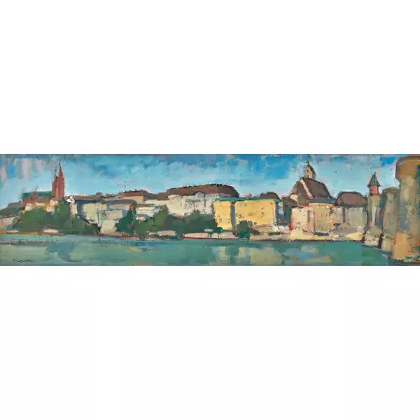 Blick auf Basel am Rhein
