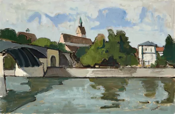 Rhein mit Wettsteinbrücke und Kleinbasel