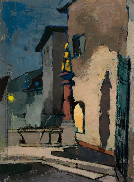 Urbanbrunnen bei Nacht, 1969