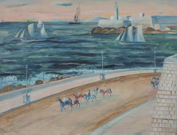 Karl Otto HÜGIN (1887-1963), "Phare sarde", huile — DognyAuction