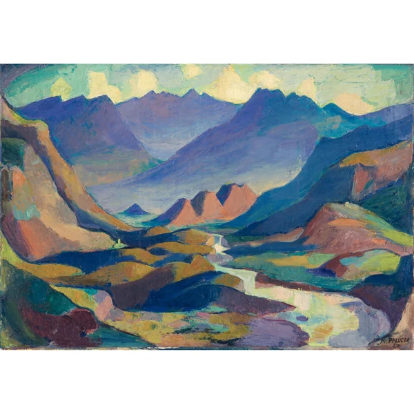Karl Pflüger — BLICK IN EIN TAL, 1927 VIEW INTO A VALLEY, 1927