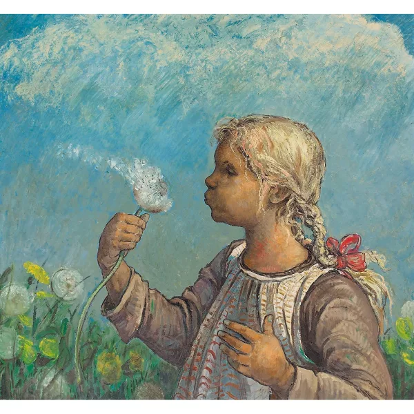 Karl Schenk — Mädchen mit Pusteblume.