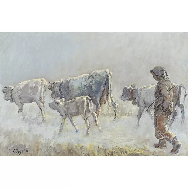 Karl Schenk — Junger Hirte mit Viehherde.