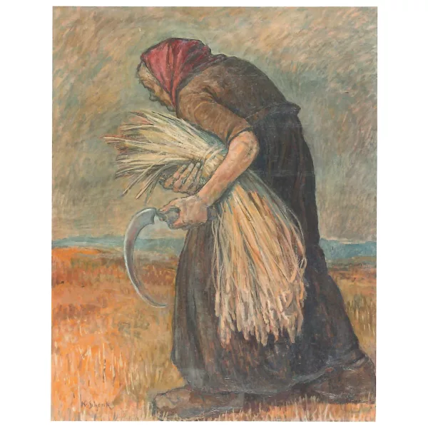 Karl Schenk — Bäuerin bei der Ernte.