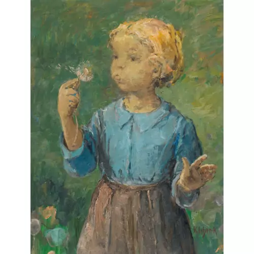 Mädchen mit Pusteblume