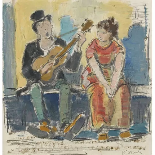 Der Gitarrist und die Dame