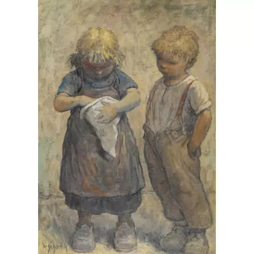 Zwei Kinder mit Wundertüte