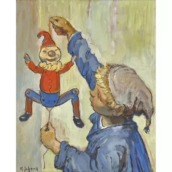 Knabe mit Hampelmann