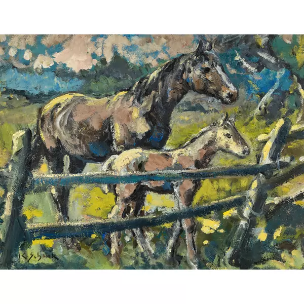 Pferd mit Fohlen