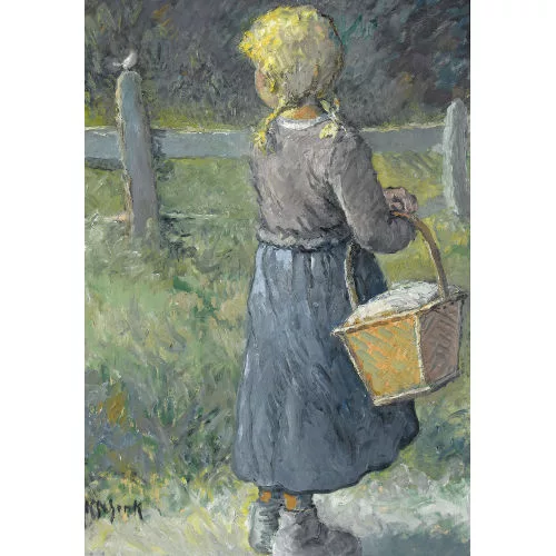 Karl Schenk — Kleines Mädchen mit Körblein.