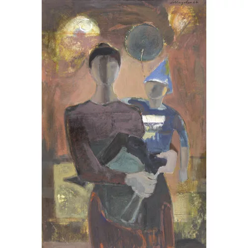 Karl Schlageter — Mutter mit Kind und Luftballon.