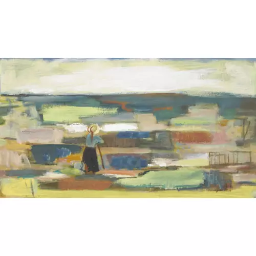 Landschaft mit Frau