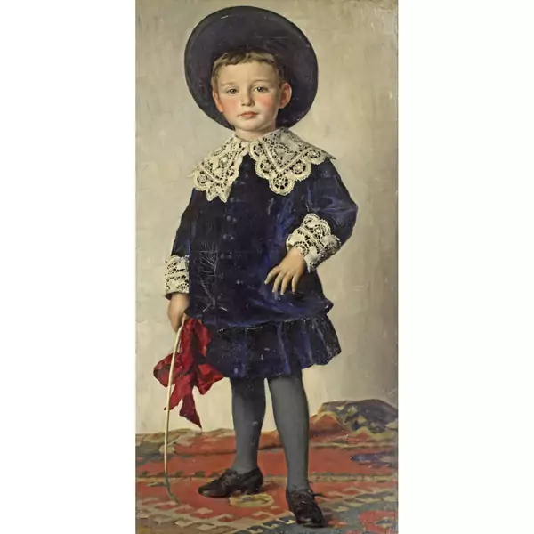 Karl Stauffer-Bern — Knabenportrait Erich Benjamin — Galerie Kornfeld