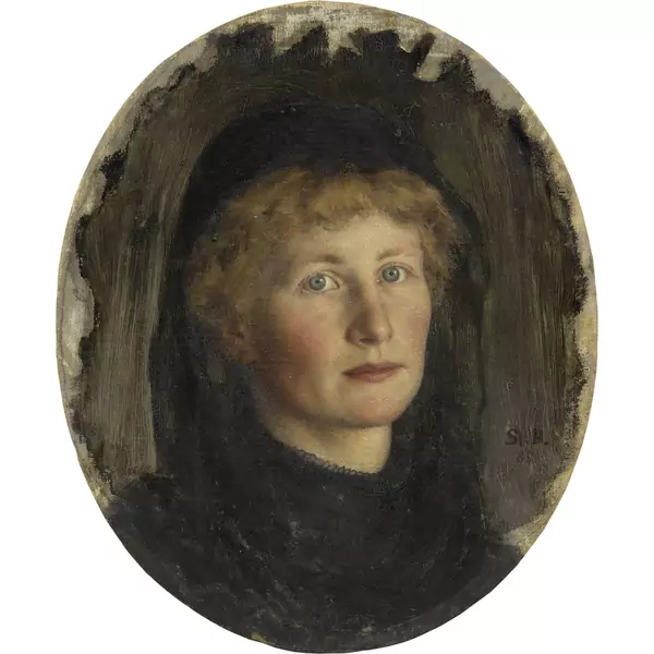 Karl Stauffer-Bern — Bildnis der Schwester Sophie in Schwarz — Galerie Kornfeld