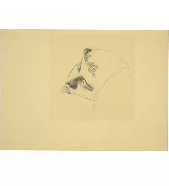 Karl Stauffer-Bern — Kopfstudie, Schlafender — Galerie Kornfeld