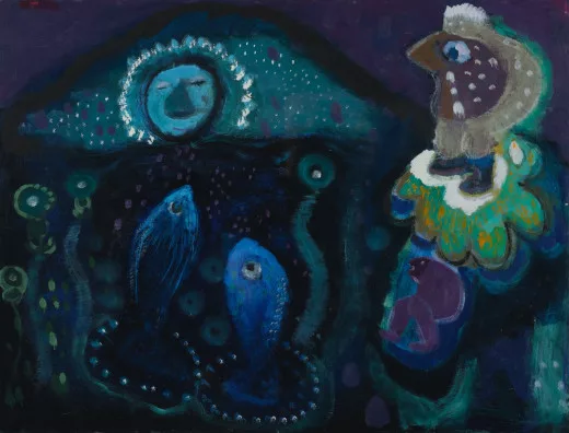 Karl Uelliger — Nachts hinter dem Dorf (aus Nachtfalters Träumebuch), 1973