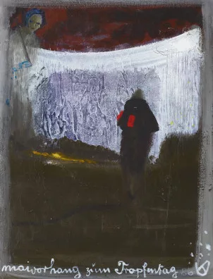 Karl Uelliger — Maivorhang zum Tropfentag, 1986