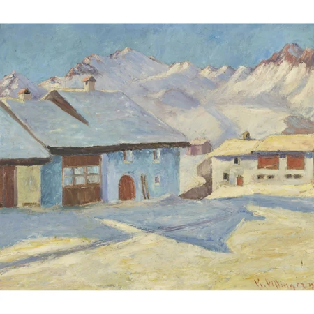 "Winterlandschaft im Fextal (Engadin)"