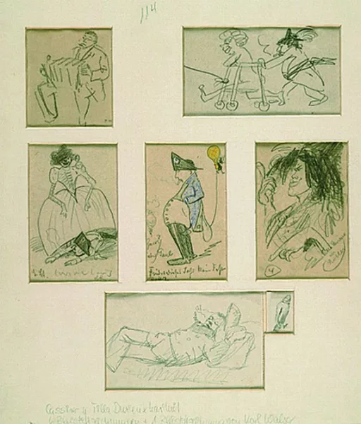 Karl Walser — Karikaturen von Tilla Durieux und Cassirer